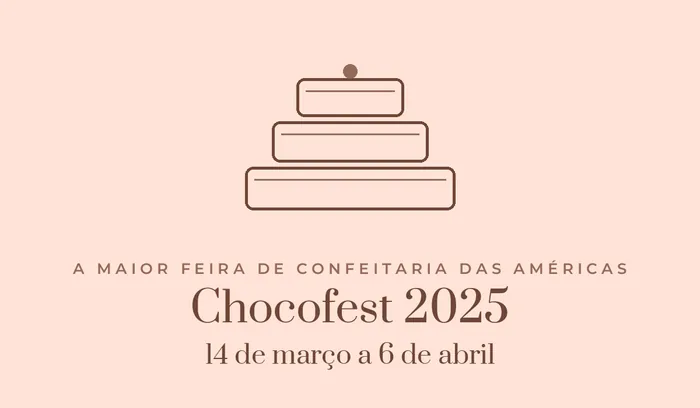 Ilustração da marca: bolo confeitado — Chocofest 2025